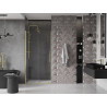 Mexen Velar uși de duș glisante 110 cm, transparente, aurite periat - 871-110-000-01-55