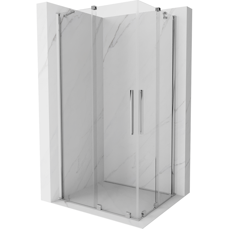 Mexen Velar Duo cabină de duș culisabilă 90 x 80 cm, transparent, crom - 871-090-080-02-01