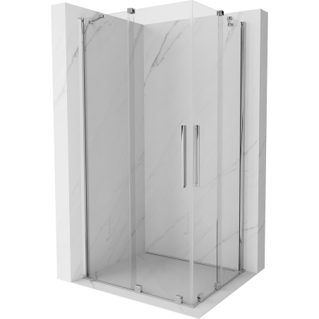 Mexen Velar Duo cabină de duș culisabilă 90 x 80 cm, transparent, crom - 871-090-080-02-01