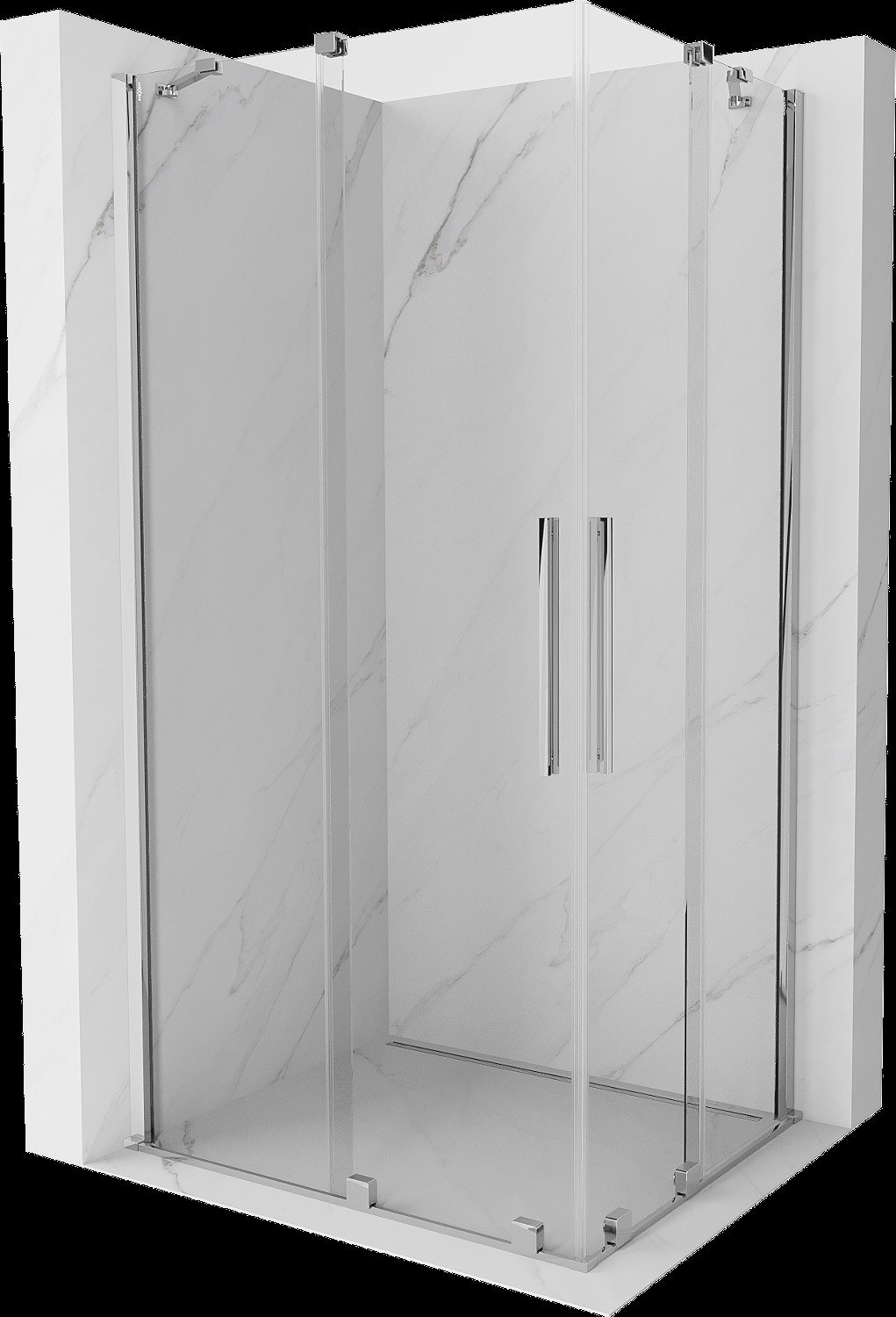 Mexen Velar Duo cabină de duș extensibilă 100 x 90 cm, transparent, Crom - 871-100-090-02-01