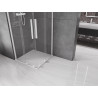 Mexen Velar Cabină de duș Duo cu uși glisante 80 x 80 cm, transparentă, albă - 871-080-080-02-20