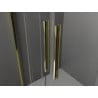 Cabină de duș Mexen Velar Duo glisantă 80 x 80 cm, transparentă, aurie - 871-080-080-02-50