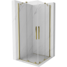 Mexen Velar Duo cabină de duș extensibilă 100 x 100 cm, transparent, aurie - 871-100-100-02-50