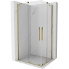 Mexen Velar Duo cabină de duș extensibilă 90 x 80 cm, transparent, aurie - 871-090-080-02-50