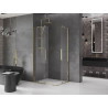 Mexen Velar Cabină de duș Duo glisantă 90 x 80 cm, transparentă, aurie - 871-090-080-02-50