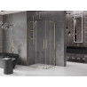 Mexen Velar Duo cabină duș glisantă 90 x 80 cm, transparentă, aurie - 871-090-080-02-50