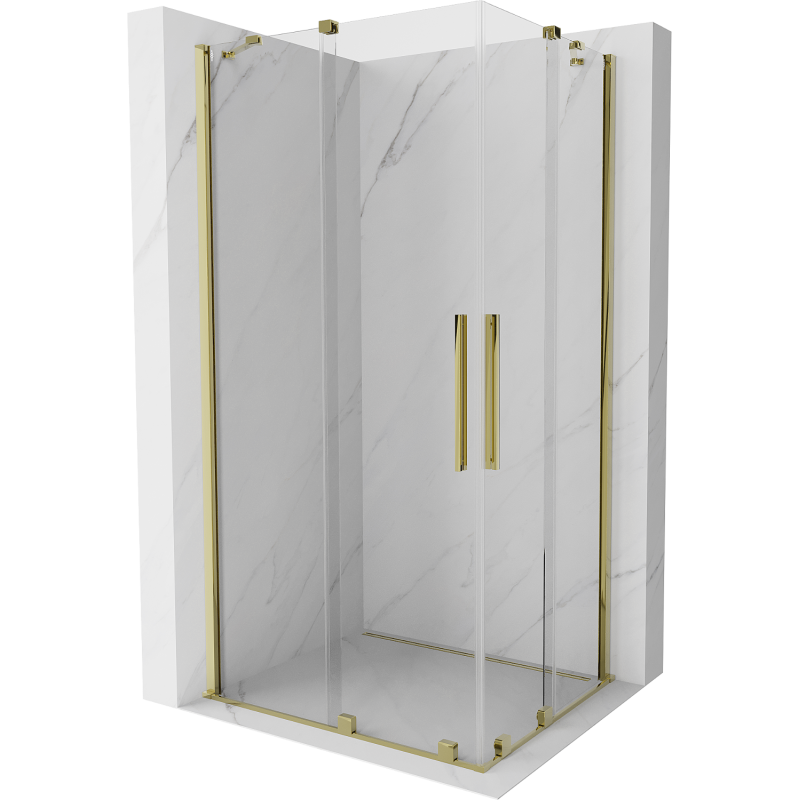 Mexen Velar Duo cabină de duș extensibilă 100 x 90 cm, transparent, aurie - 871-100-090-02-50