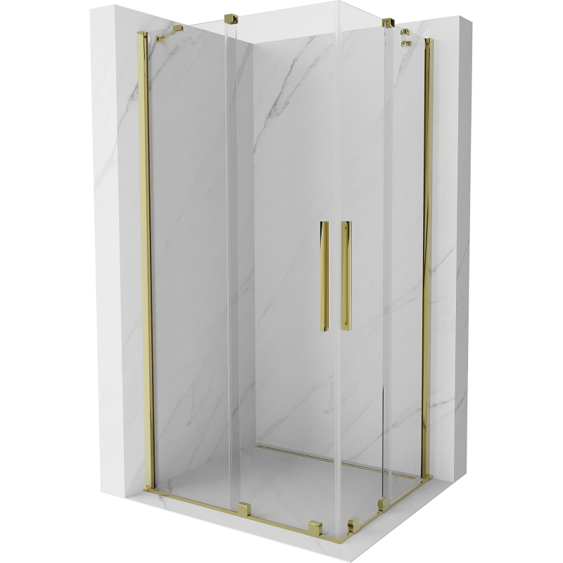 Mexen Velar Duo cabină de duș glisantă 100 x 90 cm, transparentă, aurie - 871-100-090-02-50