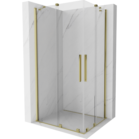 Mexen Velar Duo cabină de duș glisantă 100 x 90 cm, transparentă, aurie - 871-100-090-02-50