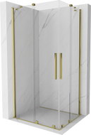 Mexen Velar Duo cabină duș culisantă 100 x 90 cm, transparentă, auriu - 871-100-090-02-50
