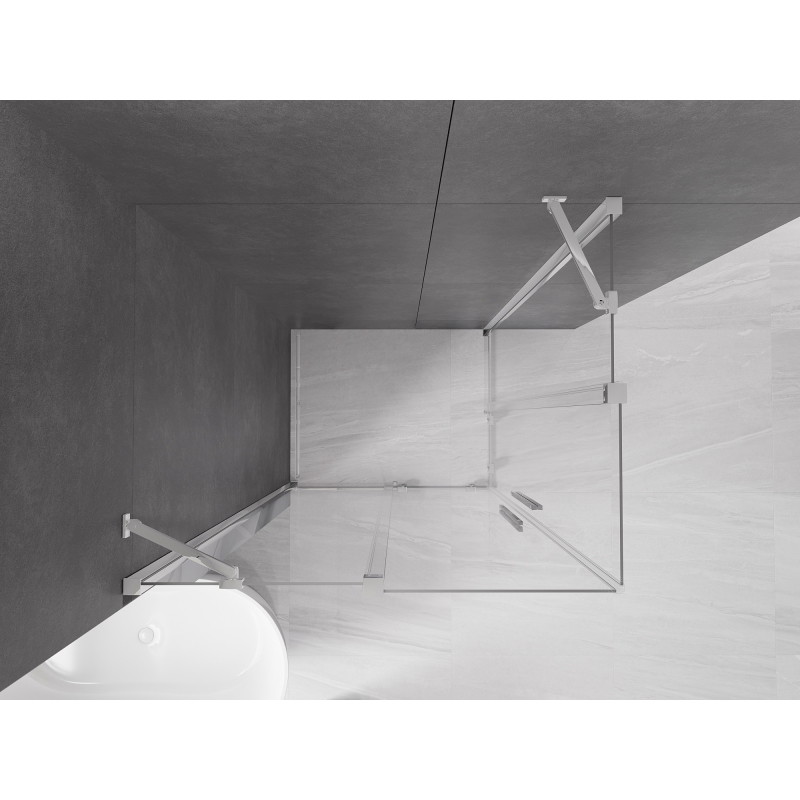 Mexen Velar Duo cabină de duș glisantă 100 x 90 cm, transparentă, cromată - 871-100-090-02-01