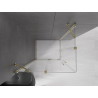 Mexen Velar Cabină de duș Duo glisantă 90 x 80 cm, transparentă, aurie - 871-090-080-02-50