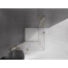 Cabină de duș Mexen Velar Duo glisantă 80 x 80 cm, transparentă, aurie - 871-080-080-02-50