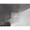 Mexen Velar Duo 80 x 80 cm-es, átlátszó, arany, csiszolt, tolóajtós zuhanykabin - 871-080-080-02-55
