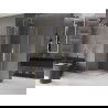 Mexen Velar Duo cabină de duș extensibilă 100 x 100 cm, transparent, auriu cu aspect periat - 871-100-100-02-55
