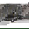 Mexen Velar Duo cabină de duș extensibilă 100 x 100 cm, transparent, auriu cu aspect periat - 871-100-100-02-55