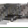 Mexen Velar Duo cabină de duș extensibilă 90 x 80 cm, transparent, auriu cu aspect periat - 871-090-080-02-55