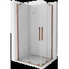 Mexen Velar Duo cabină de duș extensibilă 90 x 80 cm, transparent, Roz-auriu - 871-090-080-02-60