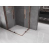 Mexen Velar Duo cabină de duș cu uși glisante 90 x 80 cm, transparent, aur roz - 871-090-080-02-60