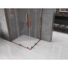 Mexen Velar Duo cabină de duș cu uși glisante 90 x 80 cm, transparent, aur roz - 871-090-080-02-60