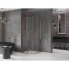 Mexen Velar Duo cabină de duș glisantă 80 x 80 cm, transparentă, aur roz - 871-080-080-02-60