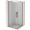 Mexen Velar Duo cabină de duș glisantă 80 x 80 cm, transparentă, aur roz - 871-080-080-02-60