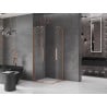 Mexen Velar Duo cabină de duș glisantă 80 x 80 cm, transparentă, cupru periat - 871-080-080-02-65