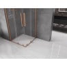 Mexen Velar Duo cabină de duș extensibilă 90 x 90 cm, transparent, Cupru cu aspect periat - 871-090-090-02-65