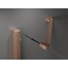 Mexen Velar Duo cabină de duș extensibilă 90 x 90 cm, transparent, Cupru cu aspect periat - 871-090-090-02-65
