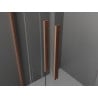 Mexen Velar Duo cabină de duș extensibilă 90 x 90 cm, transparent, Cupru cu aspect periat - 871-090-090-02-65