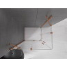 Mexen Velar Cabină de duș glisantă Duo 90 x 80 cm, transparentă, cupru periat - 871-090-080-02-65