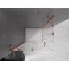 Mexen Velar Duo cabină de duș culisantă 100 x 90 cm, transparentă, cupru periat - 871-100-090-02-65