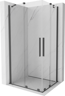 Mexen Velar Duo cabină de duș extensibilă 100 x 90 cm, transparent, gun gray cu aspect periat - 871-100-090-02-66