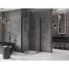 Mexen Velar Duo cabină de duș culisantă 80 x 80 cm, transparentă, neagră - 871-080-080-02-70