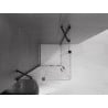 Mexen Velar Duo cabină de duș extensibilă 90 x 90 cm, transparent, neagră - 871-090-090-02-70