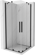 Mexen Velar Duo cabină de duș glisantă 100 x 100 cm, transparentă, neagră - 871-100-100-02-70