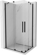 Mexen Velar Cabină de duș cu uși glisante Duo 90 x 80 cm, transparentă, neagră - 871-090-080-02-70
