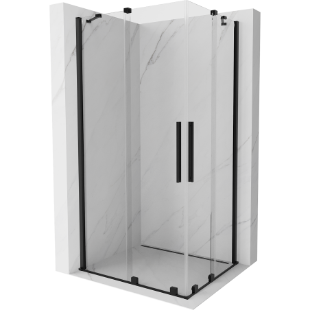 Mexen Velar Duo cabină de duș glisantă 100 x 90 cm, transparentă, neagră - 871-100-090-02-70