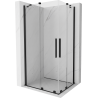Mexen Velar Cabină de duș dublă cu uși glisante 100 x 90 cm, transparentă, neagră - 871-100-090-02-70