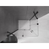Mexen Velar Cabină de duș dublă cu uși glisante 100 x 90 cm, transparentă, neagră - 871-100-090-02-70