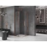 Mexen Velar Duo cabină de duș glisantă 100 x 100 cm, transparentă, aur roz - 871-100-100-02-60