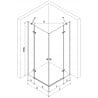 Mexen Roma Duo cabină de duș cu balamale 90 x 90 cm, transparent, Aurie + cadă de duș Flat - 854-090-090-50-02-4010G