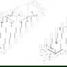 Mexen Roma Duo cabină de duș cu balamale 70 x 70 cm, transparent, Neagră + cadă de duș Flat - 854-070-070-70-02-4010B