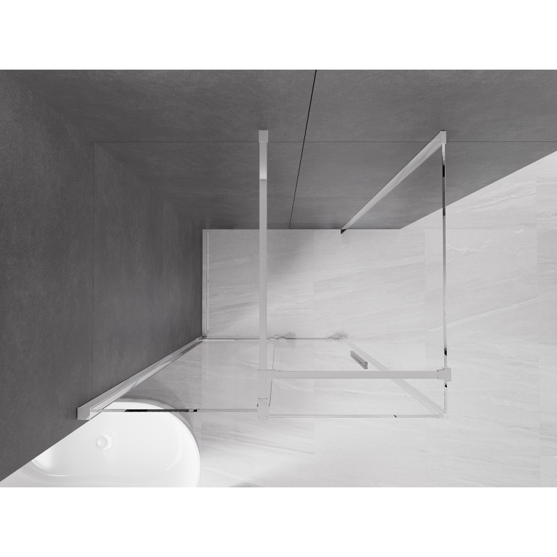 Mexen Velar cabina de duș glisantă 90 x 70 cm, transparentă, crom - 871-090-070-01-01