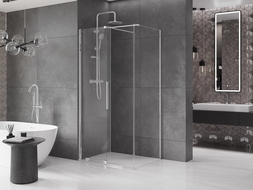 Mexen Velar cabina de duș culisantă 90 x 75 cm, transparentă, crom - 871-090-075-01-01