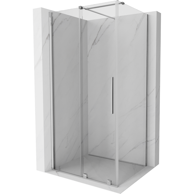 Mexen Velar cabină de duș extensibilă 100 x 80 cm, transparent, Crom - 871-100-080-01-01
