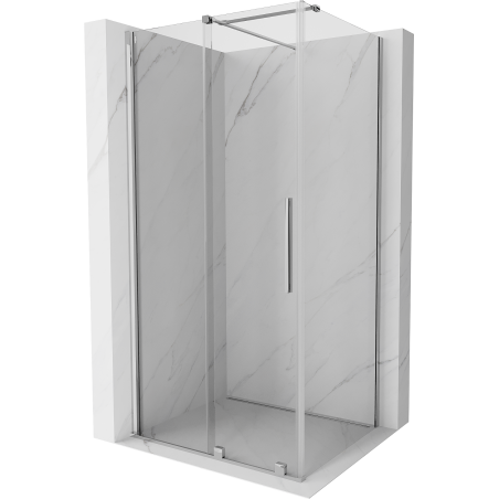 Mexen Velar cabină de duș extensibilă 120 x 110 cm, transparent, Crom - 871-120-110-01-01