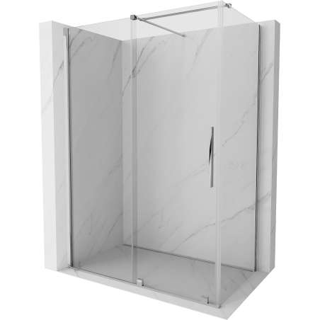 Mexen Velar cabină de duș extensibilă 130 x 70 cm, transparent, Crom - 871-130-070-01-01