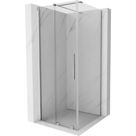 Mexen Velar 110 x 110 cm-es eltolható zuhanykabin, áttetsző, króm - 871-110-110-01-01
