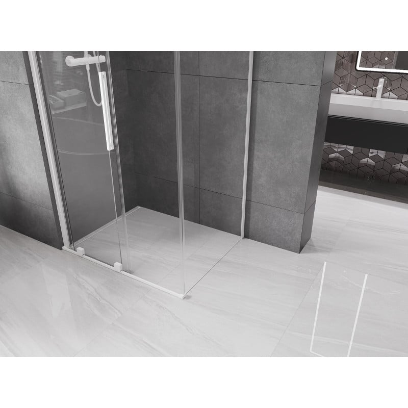 Mexen Velar cabina de duș glisantă 90 x 70 cm, transparentă, albă - 871-090-070-01-20